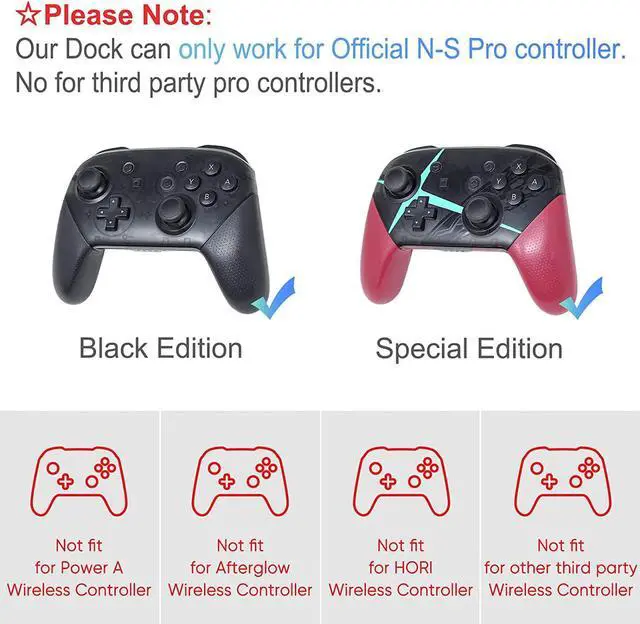 Alt view image 2 of 7 - FASTSNAIL Switch Controller Charger for Nintendo Switch/OLED for JoyCons | 9-in-1 Fast Charging Dock Station Stand for Switch Pro Controllers & Joypad Accessories, 2 USB 2.0 Ports, 2 Wrist Strap Slots