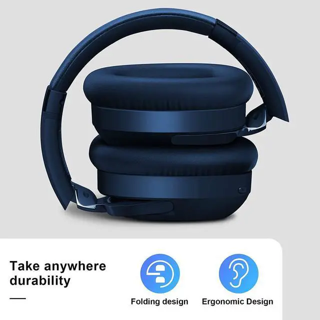 Alt view image 6 of 7 - Eonome-Active-Noise-Cancelling-Headphones - S3 ANC Headphones - Hybrid Wireless Over-Ear Bluetooth Headphones with Mic,Multiple Modes,40H Playtime,Comfortable Protein Earcups(Blue)