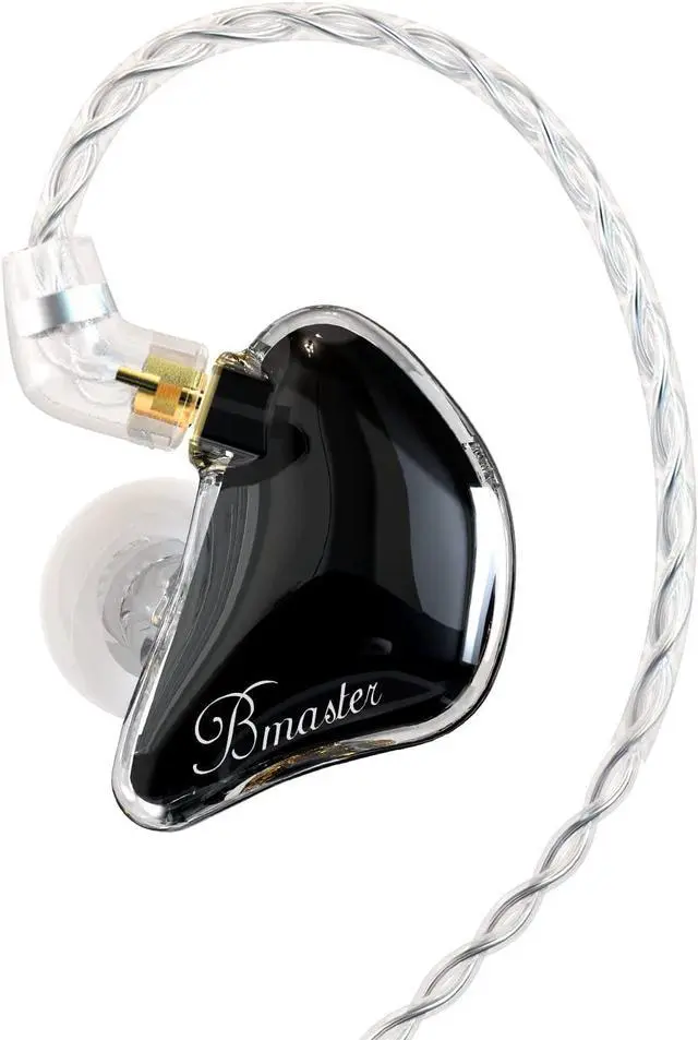 Main image of BASN Bmaster Triple Drivers in Ear Monitor Headphone with Two Detachable Cables Fit in Ear Suitable for Audio Engineer, Musician (Black)