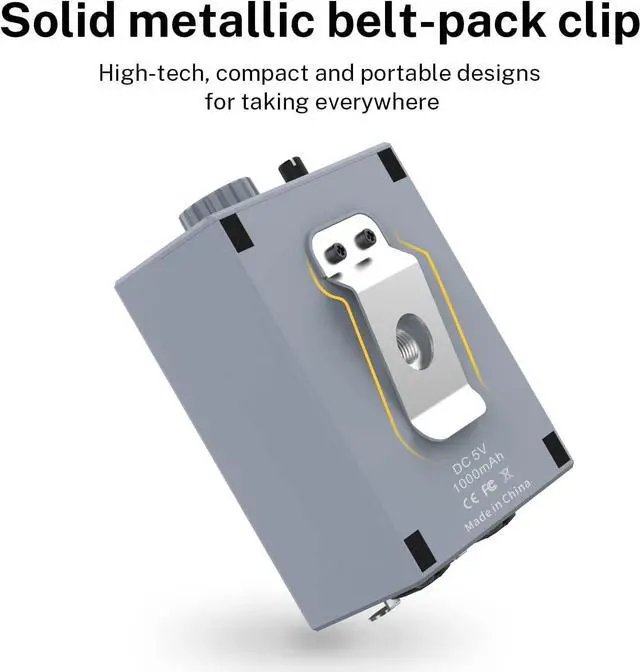 Alt view image 5 of 7 - EM2 Headphone Amplifier DC 5V-1A, 3.5mm Rechargeable Portable in-Ear Monitor Amplifier with 8 to 250 Impedance, with 2 XLR and 1/4" TRS Inputs