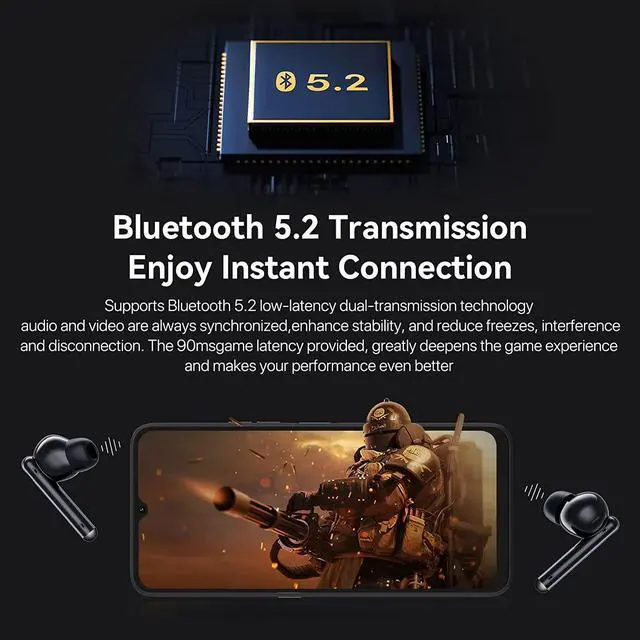 Alt view image 6 of 7 - UMIDIGI Wireless Earbuds,Ablebuds Free Noise Canceling Bluetooth Earbuds, 45dB Active Noise Cancellation,Various Scenarized ANC, AI-Enhanced Calls,Up to 27 Hours Playtime, Bluetooth 5.2 Headphone.