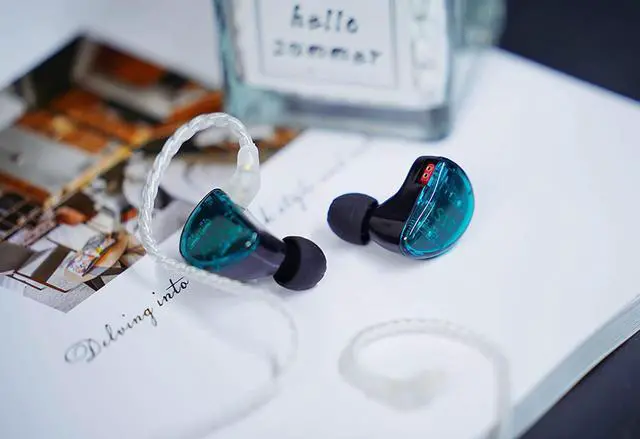 Alt view image 7 of 7 - Linsoul KZ AS10 5BA HiFi Stereo in-Ear Monitor HiFi Wired Earbuds Earphones | with 0.75mm 2 pin Cable, Five Balanced Armature Drivers, Noise Cancelling, w/ Mic, Cyan