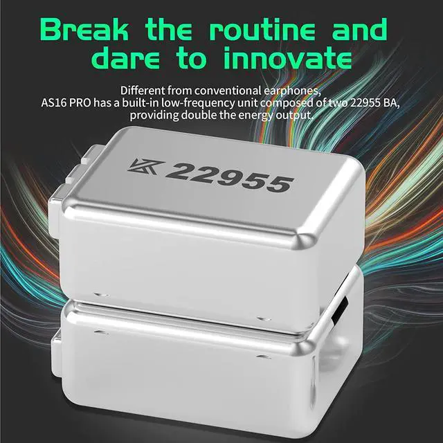 Alt view image 6 of 7 - KZ AS16 Pro Wired Earbuds, 16BA Balanced Armature Drivers Earphones HiFi Bass in Ear Monitor Earphones with Detachable 0.75mm 2 pin Cable (Black, Without Mic)