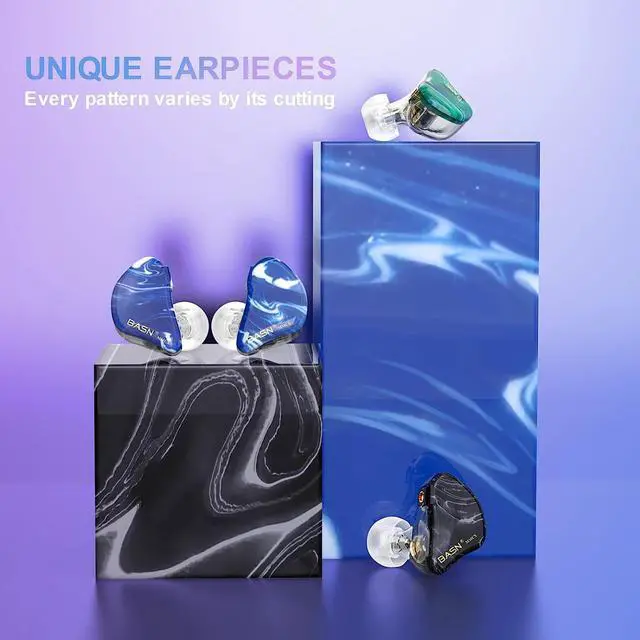 Alt view image 6 of 7 - BASN Triple Driver in Ear Monitor Headphones for Musicians (Cosmic Black) | noise isolating earphones with iem case, memory foams and 2 detachable cables, for audio engineer musician studio stage