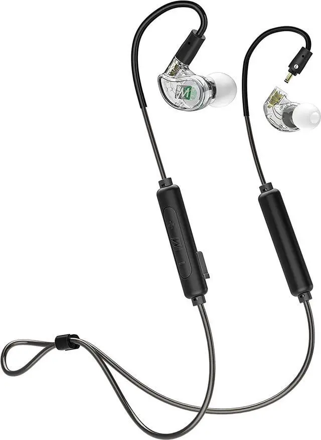 Main image of MEE audio M6 PRO Musicians' in-Ear Monitors Wired + Wireless Combo Pack: Includes Stereo Audio Cable and Bluetooth Audio Adapter (Clear) (CMB-M6PROBT-CL)