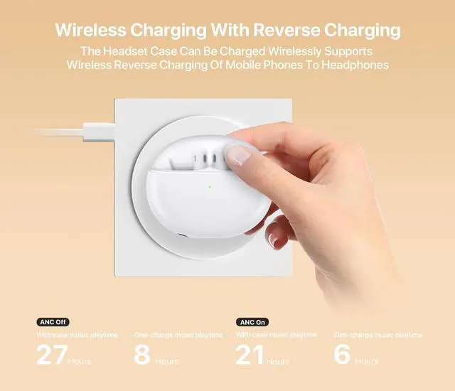Alt view image 5 of 7 - UMIDIGI Wireless Earbuds, AbleBuds Free Earphone Bluetooth Headphones Touch Control Bluetooth 5.2 in-Ear 3 Microphones Call Noise Canceling IP55 Waterproof Bluetooth Earbuds
