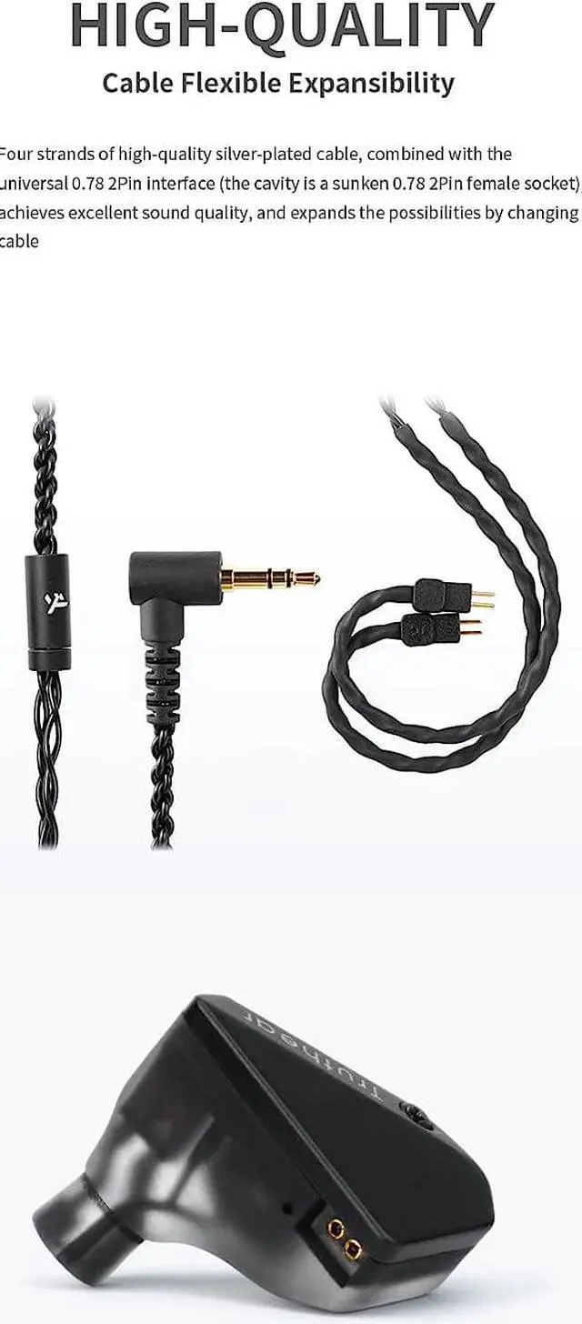 Alt view image 6 of 6 - Fanmusic Truthear Hexa 1DD+3BA Hybird Earphones with 0.78 2Pin Cable Earbuds