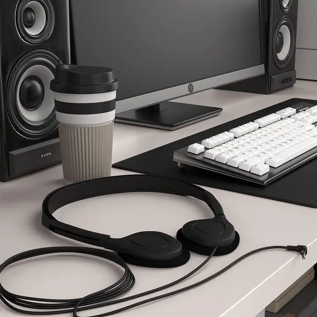 Alt view image 6 of 7 - Maeline Bulk On-Ear Headphones with 3.5 mm Headphone Plug - 30 Pack - Multi