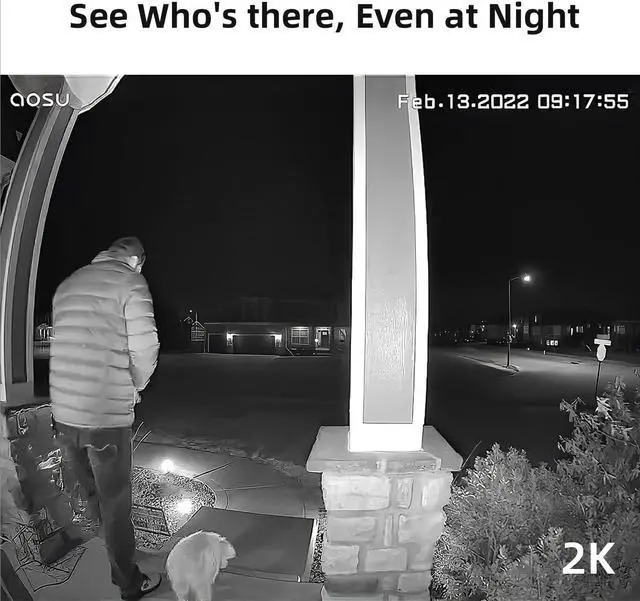 Alt view image 5 of 6 - Doorbell Camera Wireless, Battery-Powered Video Doorbell with Chime, 2K Resolution, No Monthly Fees, 166° Ultra Wide Angle, 180-Day Battery Life, AI Detection, Work with Alexa & Google Assistant