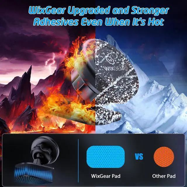 Alt view image 5 of 7 - WixGear Magnetic Car Mount [2-Pack] - Universal Stick-On Dashboard Magnetic Phone Holder for Car, Strong Magnet Mount for Cell Phones & Mini Tablets with Swift-Snap Technology