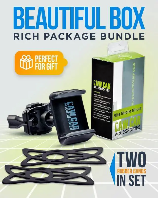 Alt view image 4 of 7 - Bike & Motorcycle Cell Phone Mount - for iPhone 6 (5, 6s Plus), Samsung Galaxy Note or Any Smartphone & GPS - Universal Mountain & Road Bicycle Handlebar Cradle Holder. +100 to Safeness & Comfort