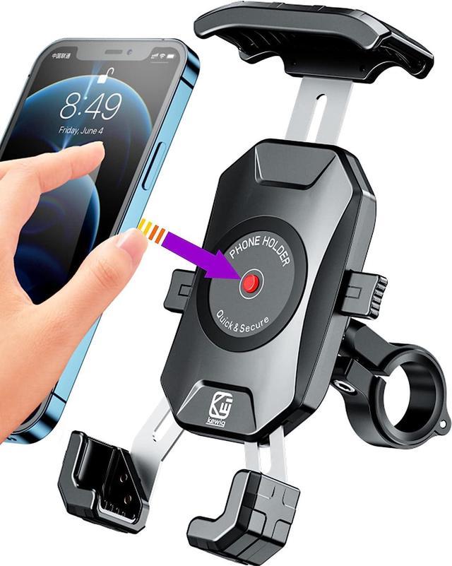 BRCOVAN Motorcycle Phone Mount, One-Touch Auto Lock Bike Phone