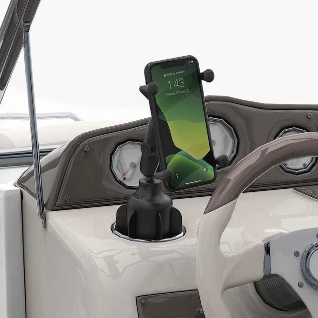 Alt view image 3 of 4 - RAM Mounts RAP-HOL-UN7B-201U X-Grip Phone Holder with Composite Double Socket Arm(Medium) Compatible with RAM B Size 1" Ball Components