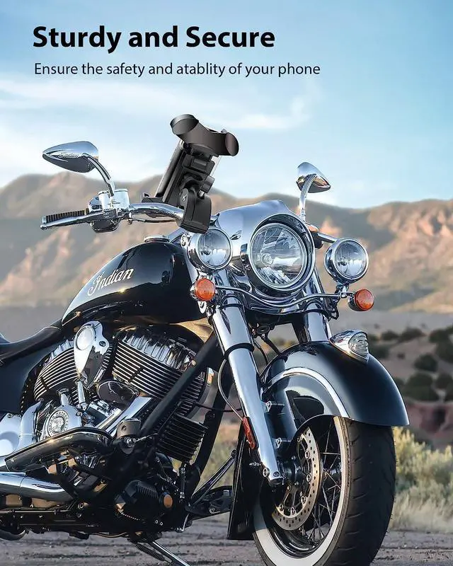 Alt view image 2 of 7 - ORIbox Bike Phone Mount, Motorcycle Handlebar Mount, 360° Rotation Silicone Bicycle Phone Holder,Compatible with All Phone, Solid Black