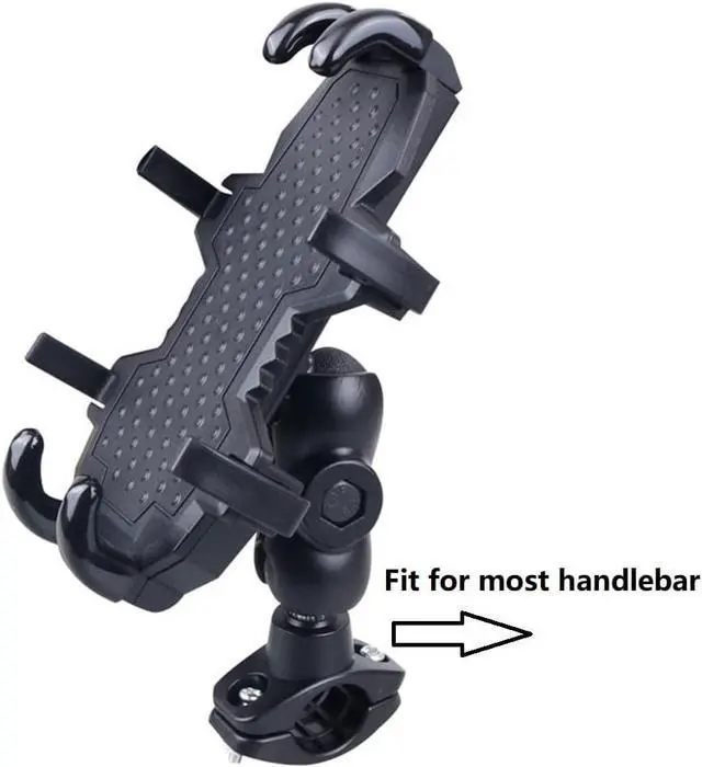 Alt view image 3 of 6 - FUKWUNTO Motorcycle Phone Holder Motorbike Mirror Seat Phone Mount fit for Fork Stem Holes 13mm- 19mm Phone Mount (Style A)