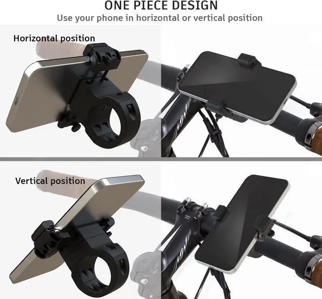 Alt view image 5 of 6 - Bike Phone Mount 360° Rotatable Bike Phone Holder Universal Cell Phone Bicycle Stand for Most of Phone and More 3.5-7 in Cellphone - 2.1-3.5 in Width