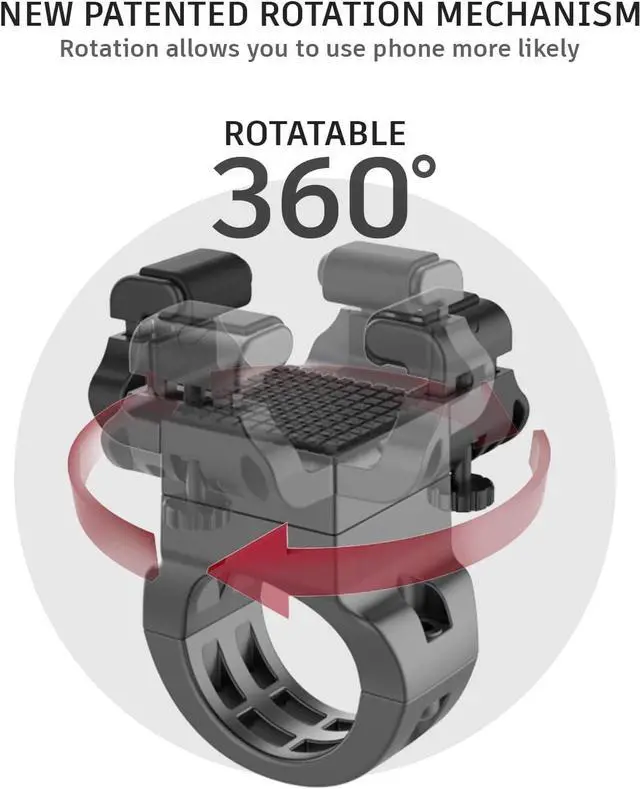 Alt view image 2 of 6 - Bike Phone Mount 360° Rotatable Bike Phone Holder Universal Cell Phone Bicycle Stand for Most of Phone and More 3.5-7 in Cellphone - 2.1-3.5 in Width