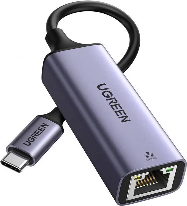 Main image of UGREEN USB C to Ethernet Adapter, Gigabit RJ45 to USB 3.0 Type-C (Thunderbolt 3) Ethernet LAN Network Adapter, Compatible with MacBook Pro, iPad Pro, Dell XPS and More