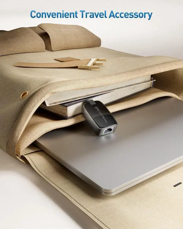 Alt view image 4 of 7 - Cable Matters Portable USB C to Ethernet Adapter Gigabit, Foldable Ethernet to USB C, Thunderbolt to Ethernet Adapter - Thunderbolt 4, USB4 Compatible for MacBook Pro, iPhone 15, 15 Pro, iPad Pro, XPS