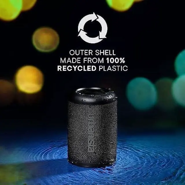 Alt view image 2 of 6 - Urbanista Wireless Bluetooth Speaker, Portable Speaker Water Resistant IPX5, 12H Playtime, Button Control, Bluetooth 5.2 Dual Pairing, Loud Speaker Stereo Sound, Outdoor Speakers, Memphis, Black