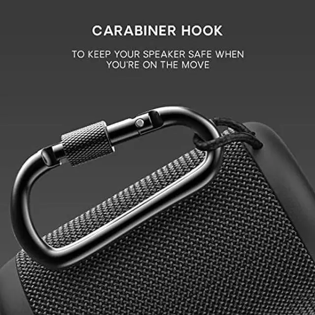 Alt view image 5 of 6 - Urbanista Wireless Bluetooth Speaker, Portable Speaker Water Resistant IPX5, 12H Playtime, Button Control, Bluetooth 5.2 Dual Pairing, Loud Speaker Stereo Sound, Outdoor Speakers, Memphis, Black