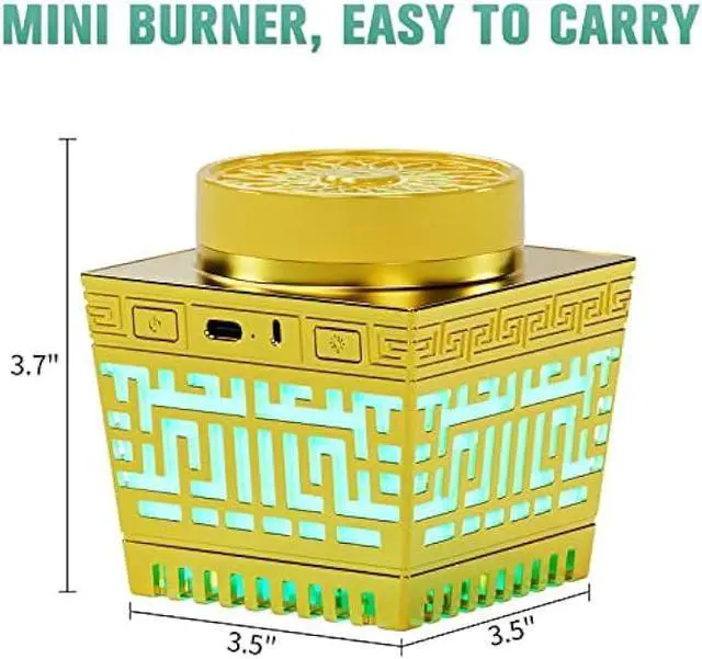 Alt view image 3 of 6 - Telawah Quran Speaker & Mini Incense Burner Bakhoor,Remote Control with 114 Quran Chapters, Multicolor Changing Bluetooth Speaker, Night Light MP3 Music Player with 18 Reciters and 17 Translations