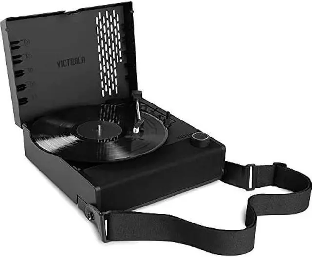 Main image of Victrola Revolution GO 3-Speed Bluetooth Portable Record Player with Built-in Speakers | Black VSC-750SB-BLK