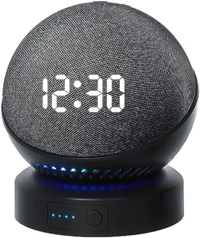 Main image of Battery Base for D0/t 4th & 5th Generation Portable D0/t 5TH Gen and Google Nest WiFi Battery Base Stand, Not Including The Speaker (Black)