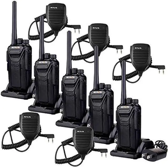 Main image of Retevis RT27 Walkie Talkies,Two Way Radio with Shoulder Speaker Mic,2 Way Radios Long Range,USB Charging Base,Local Alarm,Walkie Talkie for Adults Construction Site School Security(5 Pack)