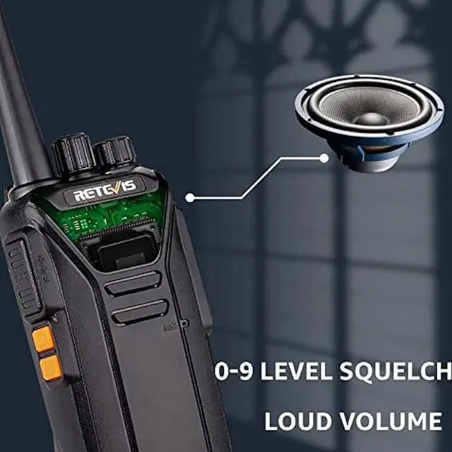 Alt view image 3 of 6 - Retevis RT27 Walkie Talkies,Two Way Radio with Shoulder Speaker Mic,2 Way Radios Long Range,USB Charging Base,Local Alarm,Walkie Talkie for Adults Construction Site School Security(5 Pack)