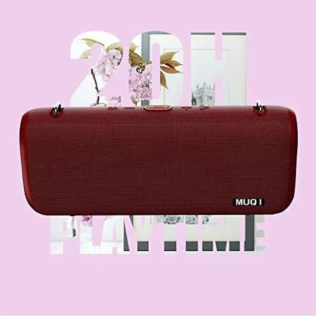 Alt view image 4 of 6 - MUQI Bluetooth Speaker, Portable Bluetooth Speakers, 70W Loud Stereo Sound with Bass, IPX5 Waterproof Wireless Speaker, TWS Paring with LED Colorful Lights for Party Outdoors(Wine Red)