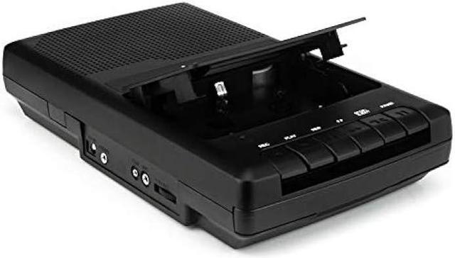 Alt view image 2 of 7 - Tyler TCP-01 Portable Cassette Player and Recorder - Retro Shoebox Style Music Device with Stand-Alone Microphone, Built-in Speaker, and Retractable Handle - Auto Voice Level Control, 120V AC Adapter