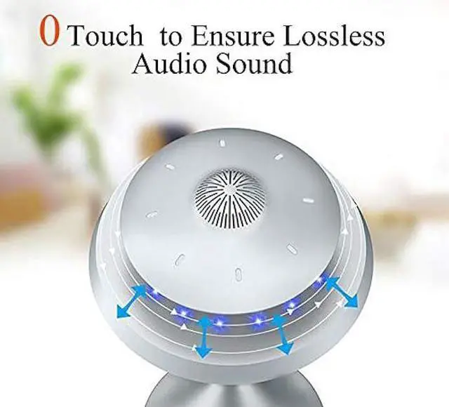 Alt view image 3 of 7 - Izzya Anti-Gravity Flying Saucer Magnetic Floating HQ Bluetooth's Speaker Wireless Charging Seven Color Changeable Modern Night Light, Silver