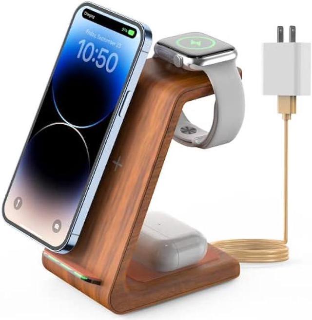 Wireless Charger Charging Station 3In1 For Apple Watch Air Pods iPhone 15  14 13