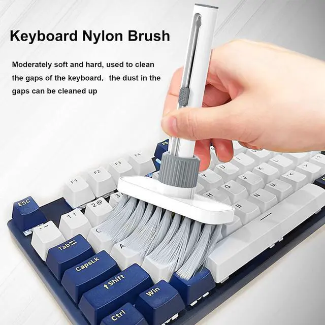 Alt view image 3 of 6 - HAGULO - Soft Brush Keyboard Cleaner 5-in-1 Multi-Function Keyboard Cleaning Tools Computer Cleaning Tools Kit Corner Gap Duster Keycap Puller for Keyboard Earphones Airpods Bluetooth