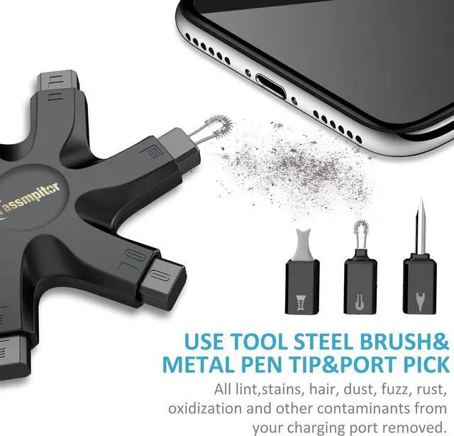 Alt view image 2 of 7 - iPhone Cleaning Kit Port Cleaner Repair & Restore Tool for iPad Pro Watch Cell Phone Charging Port, Lightning Charger Cables Speaker Airpod Cleaning Putty Dust for All Devices - Snowflake Multitool