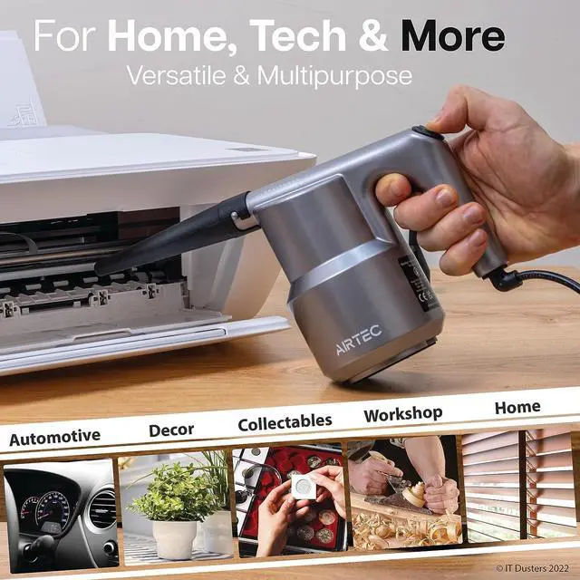 Alt view image 5 of 7 - AirTec Ultra Electric Air Duster Blower for PC Laptop Console Electronics and Home Cleaning Environmental Alternative to Spray air can Duster Keyboard Cleaner (Type 3)