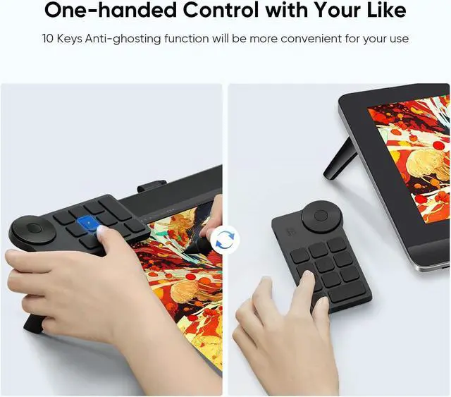 Alt view image 6 of 7 - XPPen Mini Keydial ACK05 Wireless Shortcut Keyboard Bluetooth Programmable Express Remote Control with Dial & Customized Express Keys for Drawing Tablet PC MacBook Windows Images Video Editing