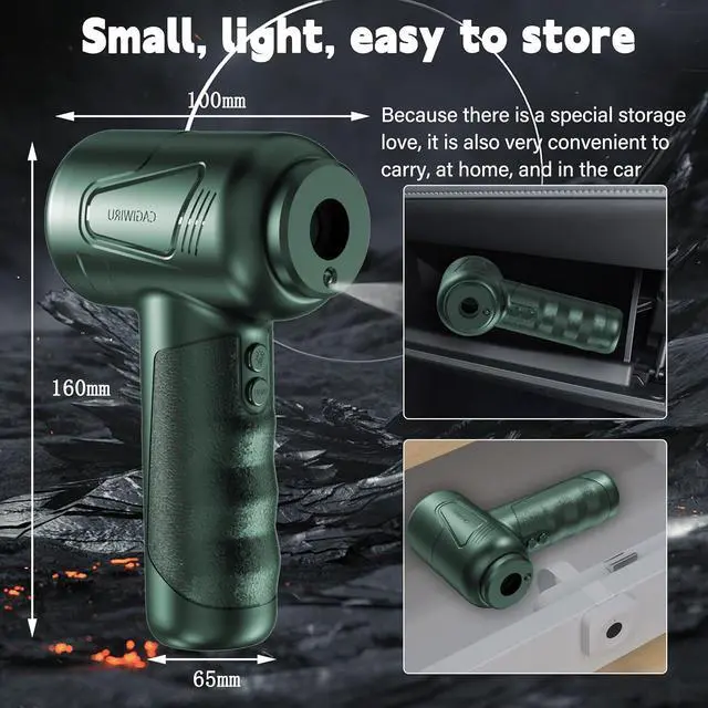 Alt view image 6 of 7 - Compressed Air Duster 4.0,Cordless Air Blower,Electric Air Duster for Cleaning Keyboard&PC,Air Cleaning Kit, 3 Speed Duster Cleaner with LED-Light-no Canned air dusters-car Dusters