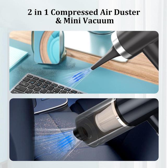 HOTO Compressed Air Capsule Handheld Vacuum Cleaner Multifunctional  Dual-purpose Cleaner 15000PA Home Car Computer Dust Catcher