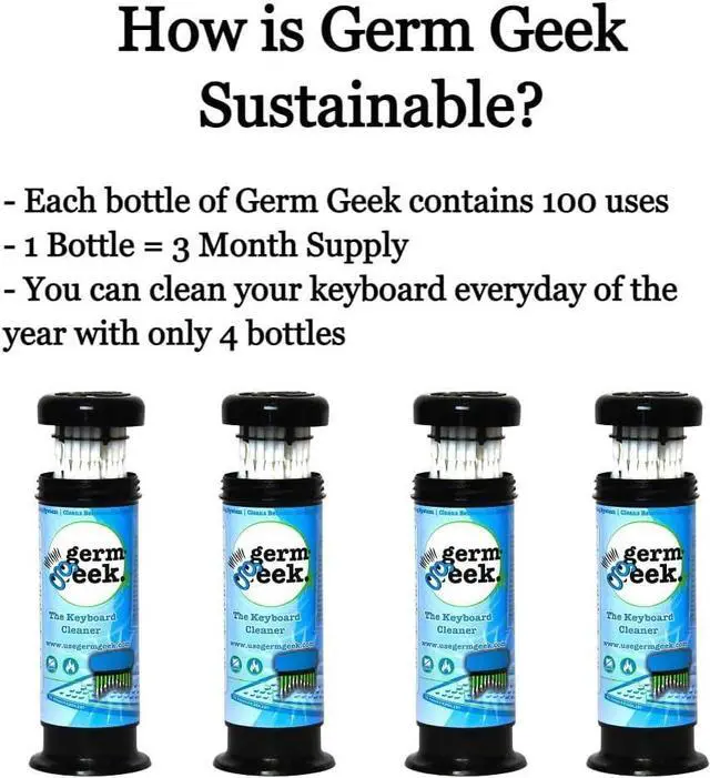 Alt view image 6 of 6 - Germ Geek Keyboard & Electronics Cleaning Kit | Patented Precision Brush | Multi-Purpose Tool for Laptop Phone & AirPods | USA-Made, Eco-Friendly & Safe Computer Cleaner