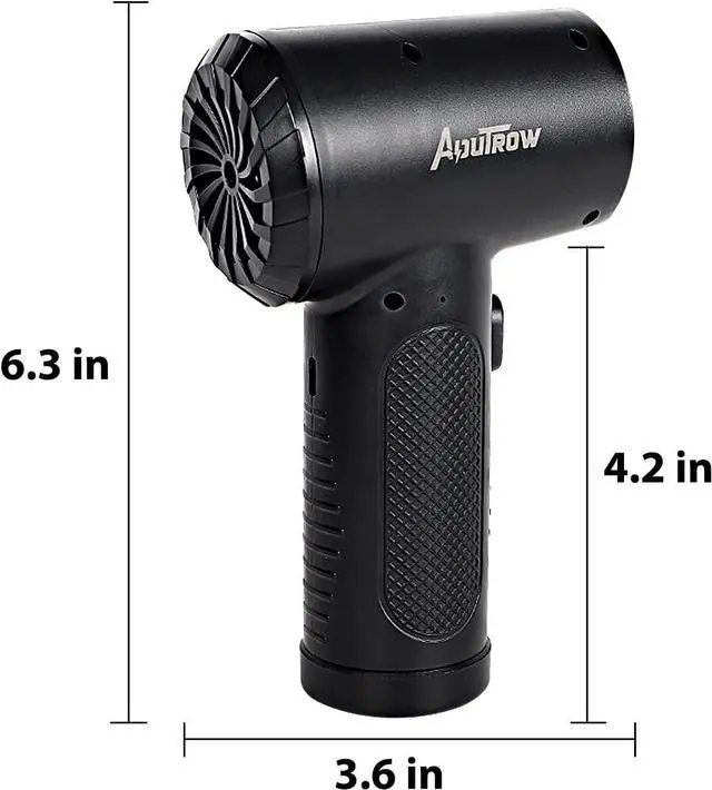 Alt view image 2 of 7 - Aoutrow Electric Air Duster, Powerful Air Blower for Computer Car Cleaning Reusable Power 100000 RPM Motor, 3 Adjustable Speed Keyboard Cleaner Kit with 4 Nozzles & 4 Brushes