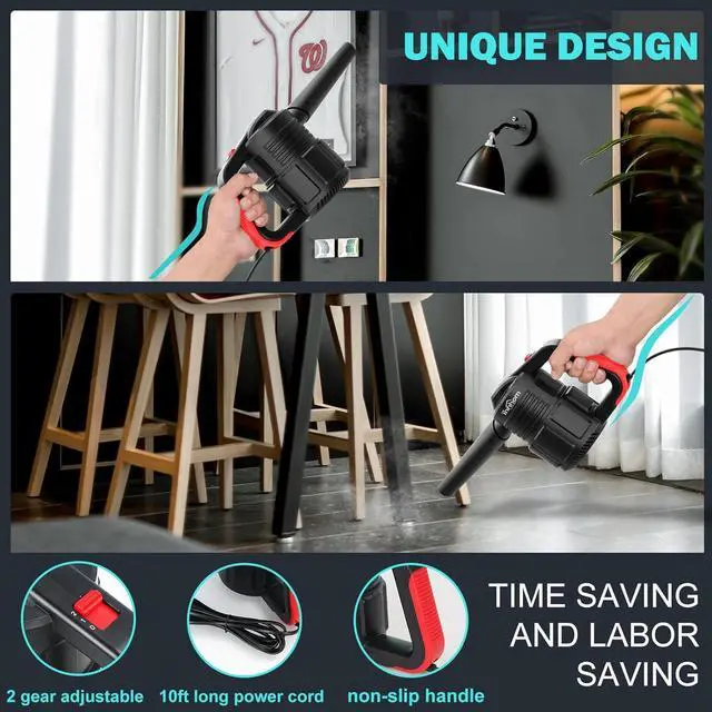 Alt view image 6 of 6 - innhom 600W Electric Air Duster for Computers Air Duster for Keyboard Cleaner 42CFM Air Duster Compressed Air for PC Laptop Blinds Printer Dust Crumbs Replaces Compressed Air Can