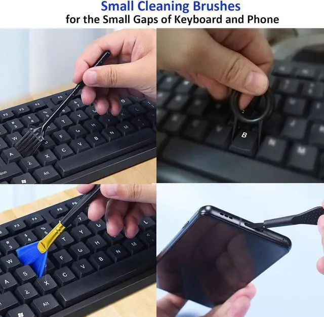 Alt view image 4 of 6 - Keyboard Cleaning Brushes 12 in 1 Anti-Static Cleaning Brush Set for Computer Laptop Keyboard Electronic Devices Cleaning Brush Kit Track Small Narrow Space Cleaning Tool