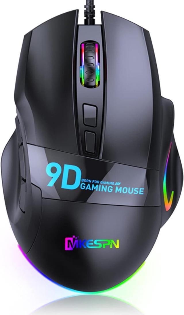 VEGCOO Wired Gaming Mouse 12800 DPI Adjustable 9 Programmable