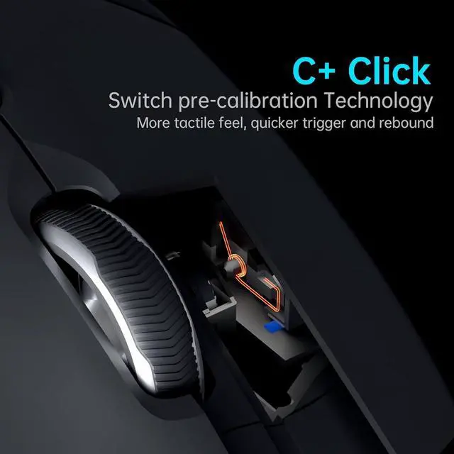 Alt view image 5 of 7 - Rapoo VT9Pro Wireless Gaming Mouse - Esports Grade Performance Gaming Mice, PAW 3398 Sensor, 26000 DPI, 1ms Response Time, 68g Lightweight, 10 Programmable Buttons, Long Battery Life, Black