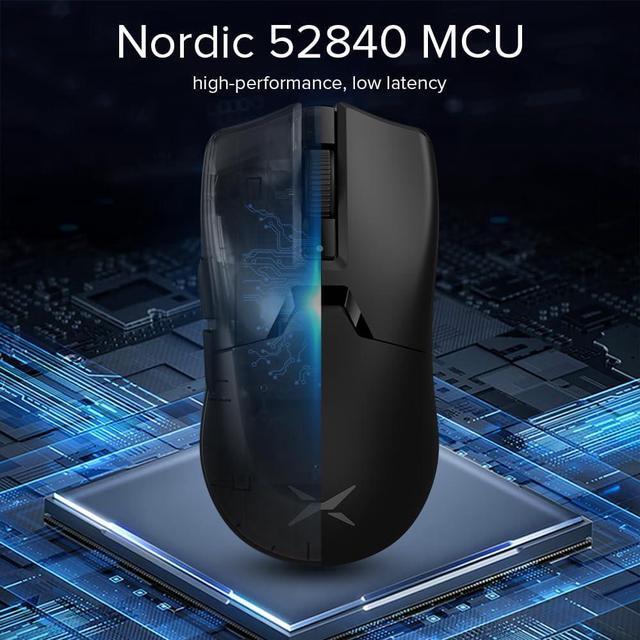Alt view image 3 of 7 - DeLUX M800 Ultra Wireless Gaming Mouse, Nordic 52840 MCU, PAW3395 26000DPI, 1000Hz Polling Rate, Tri-Mode Connection, 55g Lightweight, 120 Hours Endurance (600mAh-Black)
