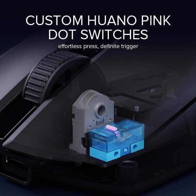 Alt view image 4 of 7 - DeLUX M800 Ultra Wireless Gaming Mouse, Nordic 52840 MCU, PAW3395 26000DPI, 1000Hz Polling Rate, Tri-Mode Connection, 55g Lightweight, 120 Hours Endurance (600mAh-Black)