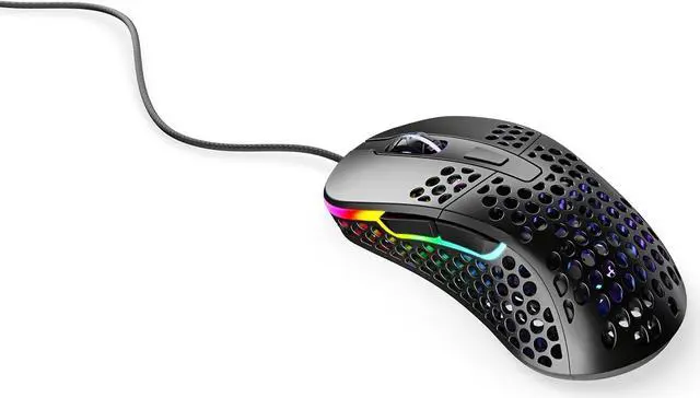 Alt view image 2 of 6 - Xtrfy M4 RGB Ultra-Light Gaming Mouse, Unique Right-Handed Design, Pixart 3389 Sensor, EZcord® - Black