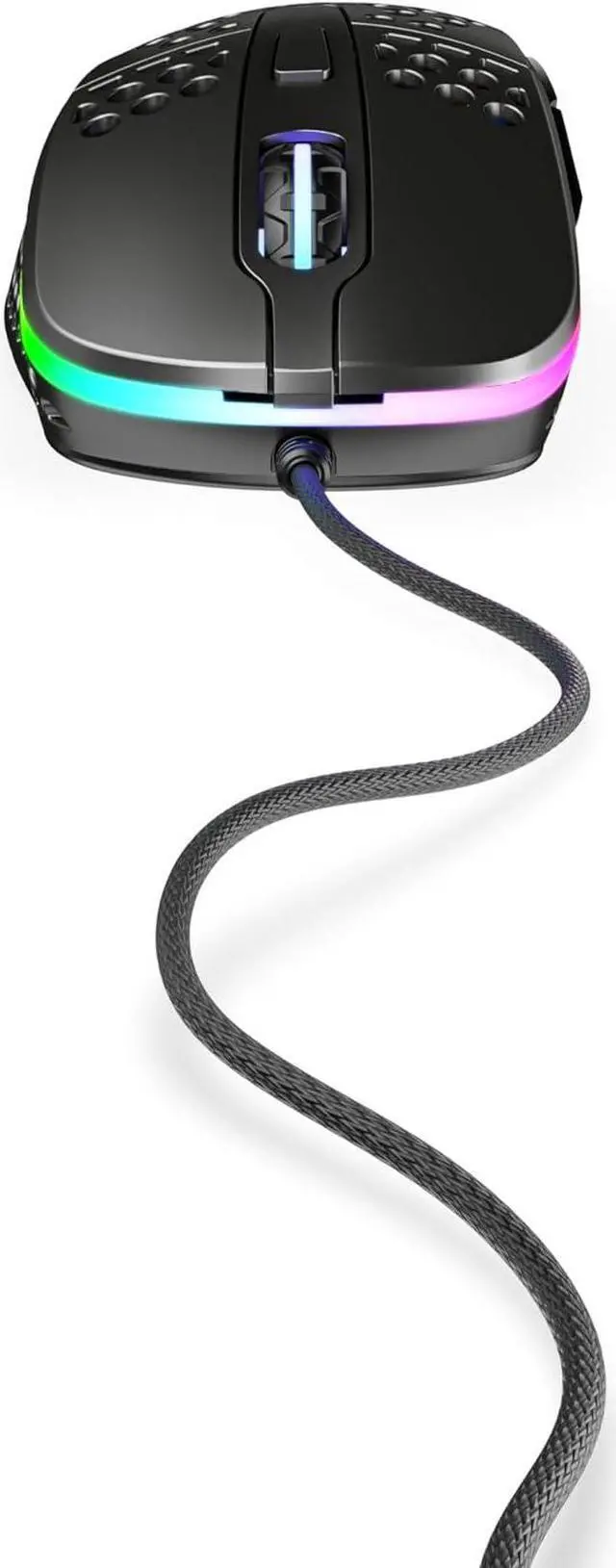 Alt view image 3 of 6 - Xtrfy M4 RGB Ultra-Light Gaming Mouse, Unique Right-Handed Design, Pixart 3389 Sensor, EZcord® - Black